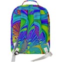 Fractal Neon Art Artwork Fantasy Double Compartment Backpack View3