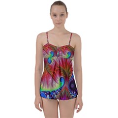 Fractal Art Fractal Colorful Babydoll Tankini Set by Pakrebo