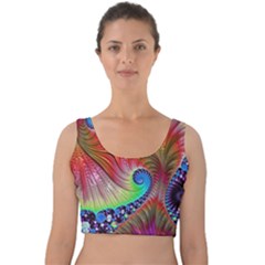 Fractal Art Fractal Colorful Velvet Crop Top