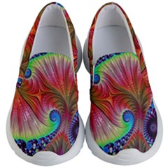 Fractal Art Fractal Colorful Kids  Lightweight Slip Ons