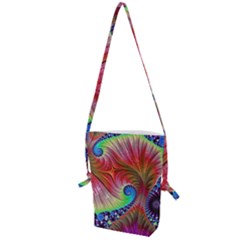 Fractal Art Fractal Colorful Folding Shoulder Bag