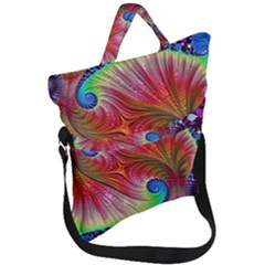 Fractal Art Fractal Colorful Fold Over Handle Tote Bag