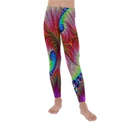 Fractal Art Fractal Colorful Kids  Lightweight Velour Leggings