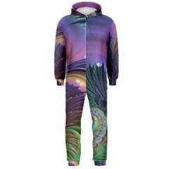 Fractal Artwork Art Swirl Vortex Hooded Jumpsuit (men)  by Pakrebo