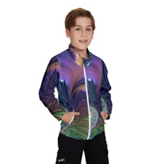 Fractal Artwork Art Swirl Vortex Windbreaker (kids) by Pakrebo