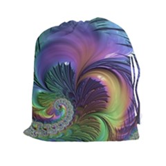 Fractal Artwork Art Swirl Vortex Drawstring Pouch (xxl) by Pakrebo