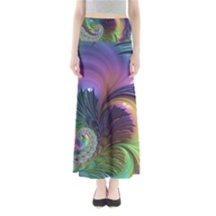 Fractal Artwork Art Swirl Vortex Full Length Maxi Skirt by Pakrebo