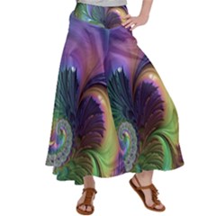 Fractal Artwork Art Swirl Vortex Satin Palazzo Pants