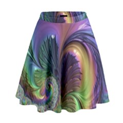 Fractal Artwork Art Swirl Vortex High Waist Skirt by Pakrebo