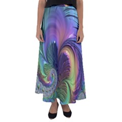 Fractal Artwork Art Swirl Vortex Flared Maxi Skirt by Pakrebo