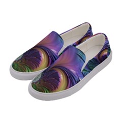 Fractal Artwork Art Swirl Vortex Women s Canvas Slip Ons by Pakrebo