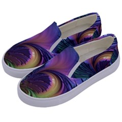 Fractal Artwork Art Swirl Vortex Kids  Canvas Slip Ons by Pakrebo