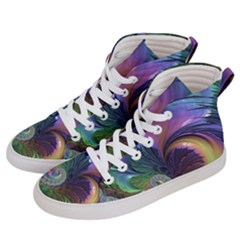 Fractal Artwork Art Swirl Vortex Men s Hi-top Skate Sneakers by Pakrebo