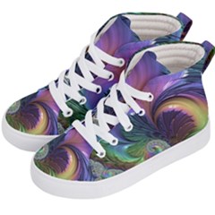 Fractal Artwork Art Swirl Vortex Kids  Hi-top Skate Sneakers by Pakrebo