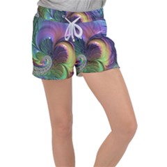 Fractal Artwork Art Swirl Vortex Women s Velour Lounge Shorts