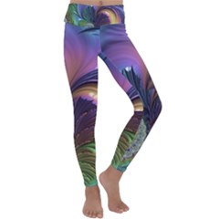 Fractal Artwork Art Swirl Vortex Kids  Lightweight Velour Classic Yoga Leggings