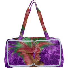 Fractal Purple Green Orange Yellow Multi Function Bag