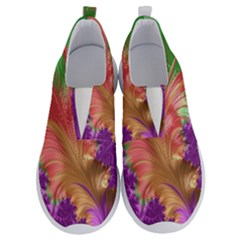 Fractal Purple Green Orange Yellow No Lace Lightweight Shoes