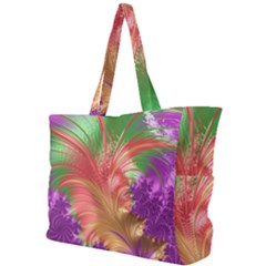 Fractal Purple Green Orange Yellow Simple Shoulder Bag