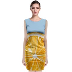 Pop Art Orange  Classic Sleeveless Midi Dress by Valentinaart