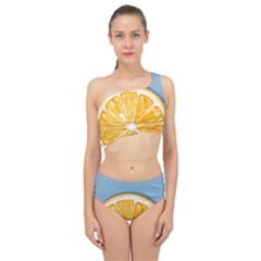 Pop Art Orange  Spliced Up Two Piece Swimsuit by Valentinaart