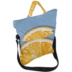 Pop Art Orange  Fold Over Handle Tote Bag