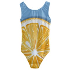 Pop Art Orange  Kids  Cut-out Back One Piece Swimsuit