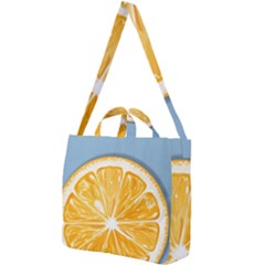 Pop Art Orange  Square Shoulder Tote Bag