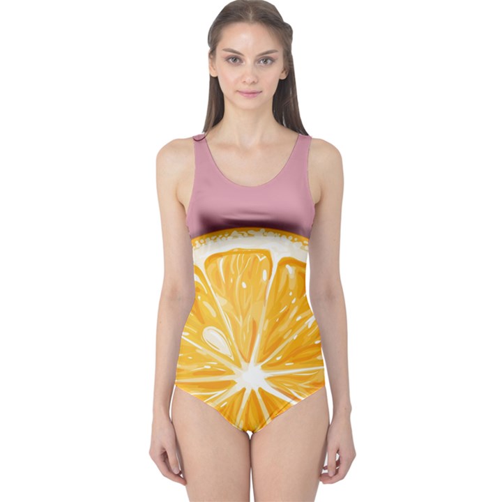 Pop Art Orange  One Piece Swimsuit