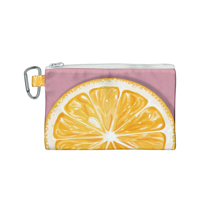 Pop Art Orange  Canvas Cosmetic Bag (Small)