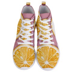 Pop Art Orange  Men s Lightweight High Top Sneakers