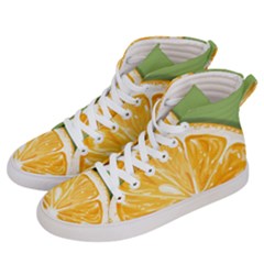 Pop Art Orange  Women s Hi-top Skate Sneakers by Valentinaart