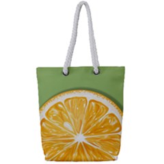 Pop Art Orange  Full Print Rope Handle Tote (small)