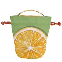 Pop Art Orange  Drawstring Bucket Bag