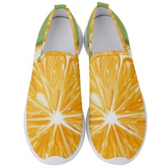 Pop Art Orange  Men s Slip On Sneakers