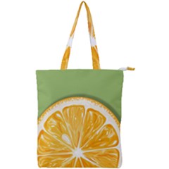 Pop Art Orange  Double Zip Up Tote Bag