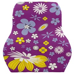 Floral Flowers Wallpaper Paper Car Seat Back Cushion  by Pakrebo