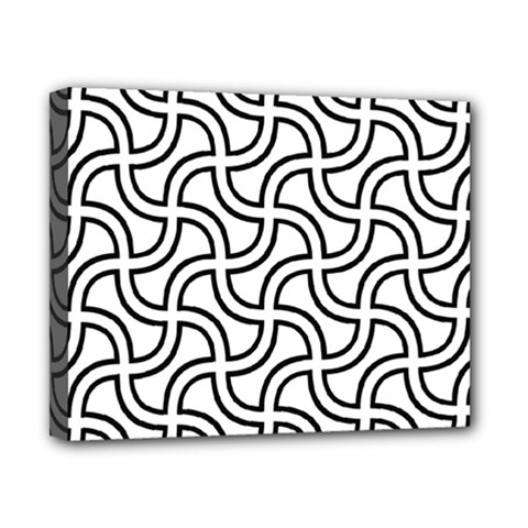 Pattern Monochrome Repeat Canvas 10  X 8  (stretched) by Pakrebo