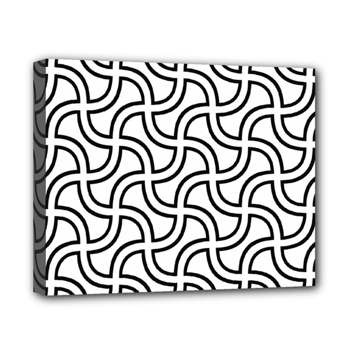 Pattern Monochrome Repeat Canvas 10  x 8  (Stretched)