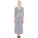 Pattern Monochrome Repeat Quarter Sleeve Wrap Maxi Dress View1