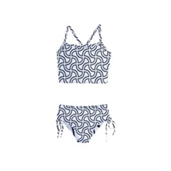 Pattern Monochrome Repeat Girls  Tankini Swimsuit