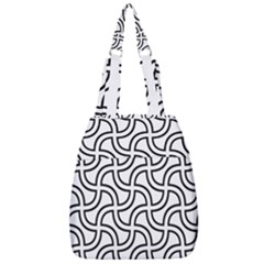 Pattern Monochrome Repeat Center Zip Backpack