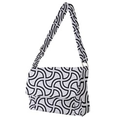 Pattern Monochrome Repeat Full Print Messenger Bag