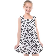 Pattern Monochrome Repeat Kids  Cross Back Dress