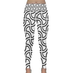 Pattern Monochrome Repeat Lightweight Velour Classic Yoga Leggings