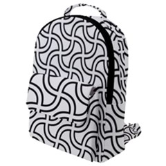 Pattern Monochrome Repeat Flap Pocket Backpack (small)