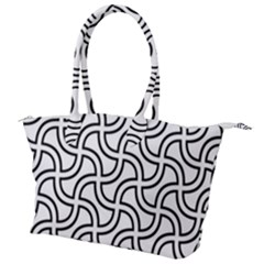 Pattern Monochrome Repeat Canvas Shoulder Bag