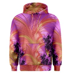 Fractal Puffy Feather Art Artwork Men s Pullover Hoodie by Pakrebo