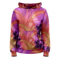 Fractal Puffy Feather Art Artwork Women s Pullover Hoodie by Pakrebo