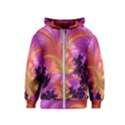 Fractal Puffy Feather Art Artwork Kids  Zipper Hoodie View1